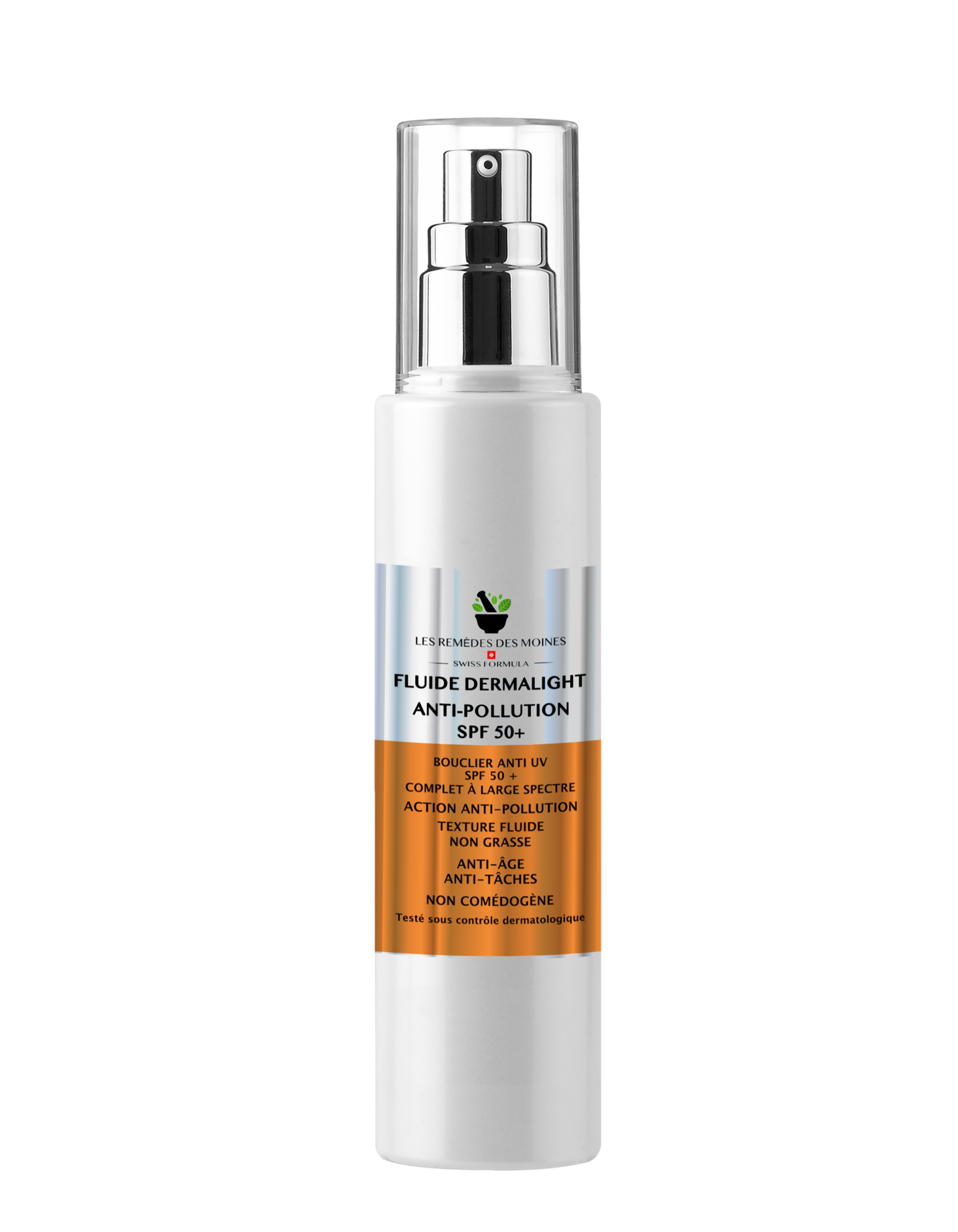 LES REMÈDES DES MOINES | CRÈME FLUIDE DERMALIGHT SPF 50+  SWISS FORMULA
