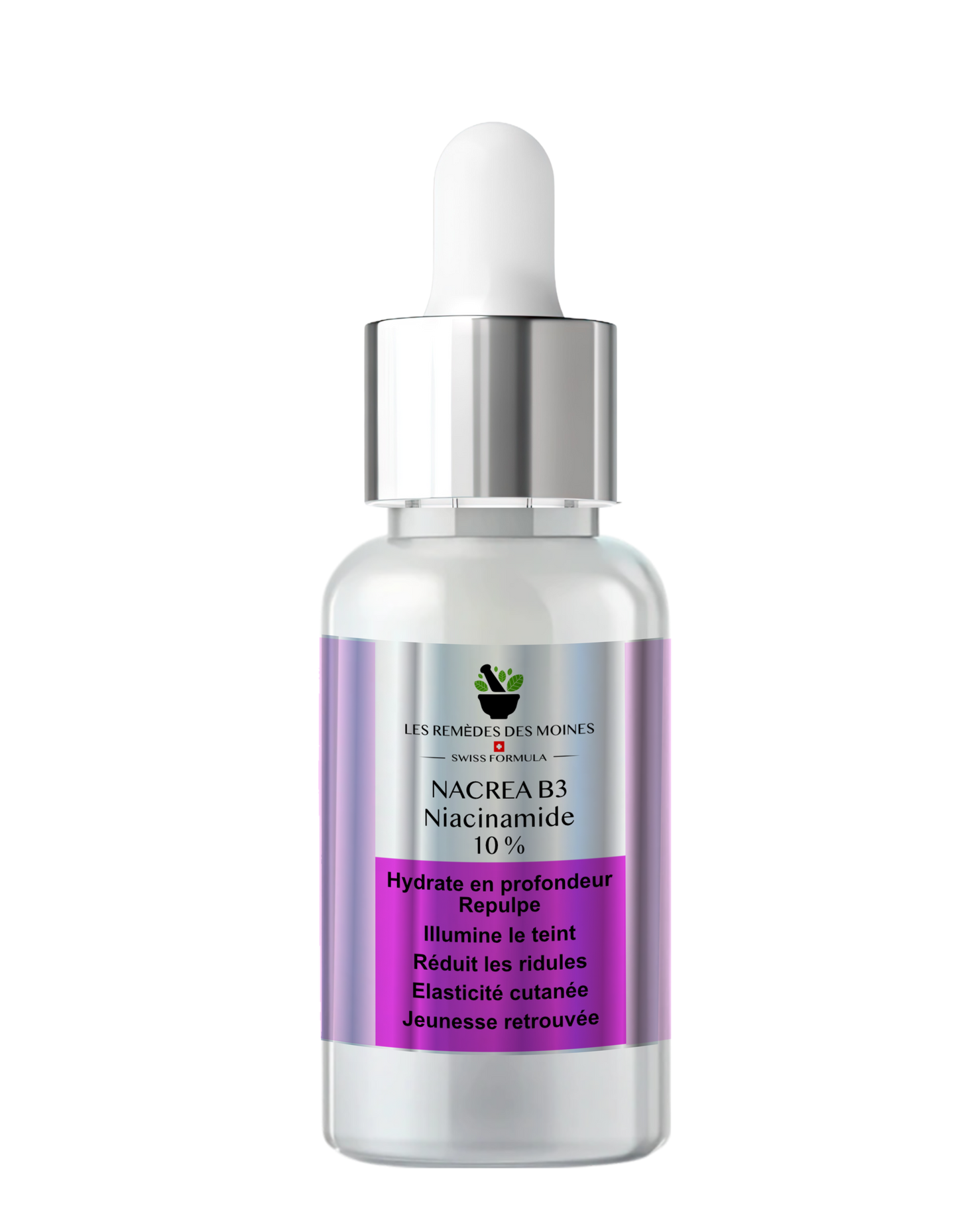 LES REMÈDES DES MOINES | NACREA B3 SERUM NIACINAMIDE 10% ET PREBIOTIQUES SWISS FORMULA